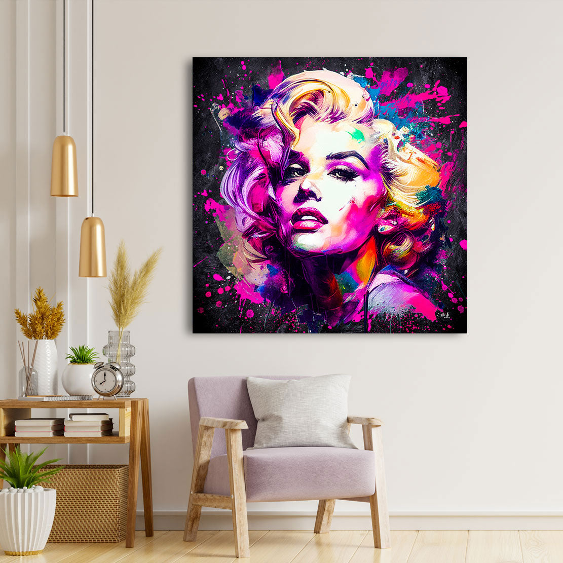 Leinwandbild Marilyn Monroe Abstrakt Color