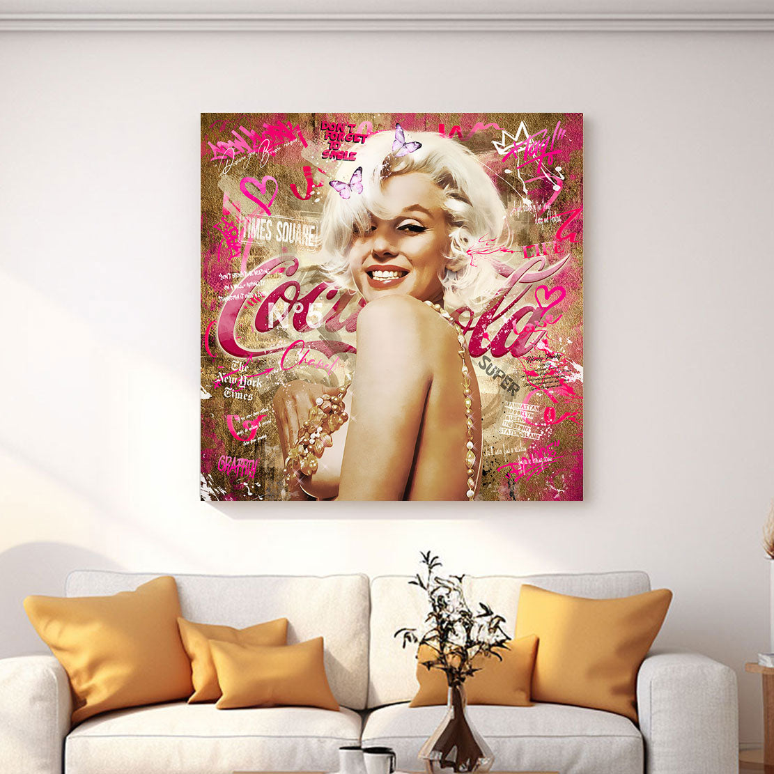 Wandbild Marilyn Monroe Graffiti Pop Art