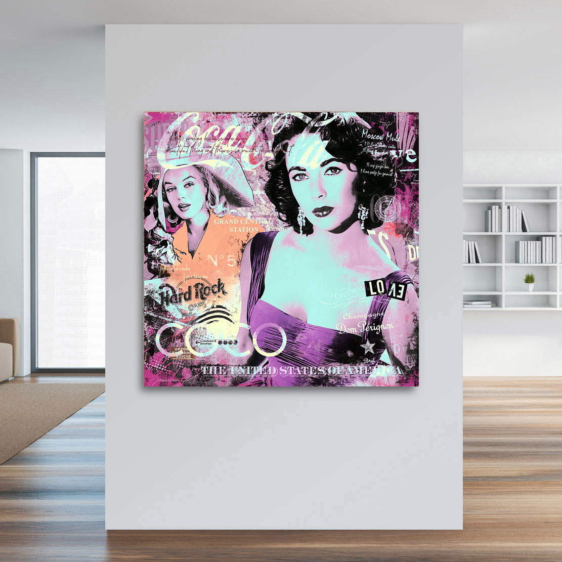 Wandbild Leinwandbild Liz & Marilyn Pop Art