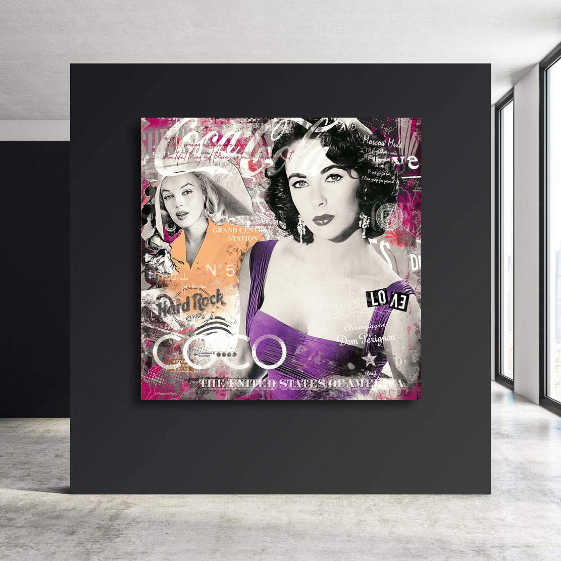 Wandbild Leinwandbild Liz & Marilyn Pop Art Style