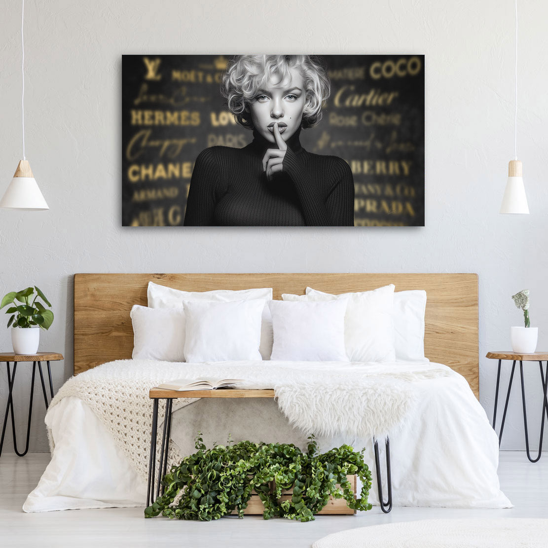 Monroe Luxe Noir Wandbild