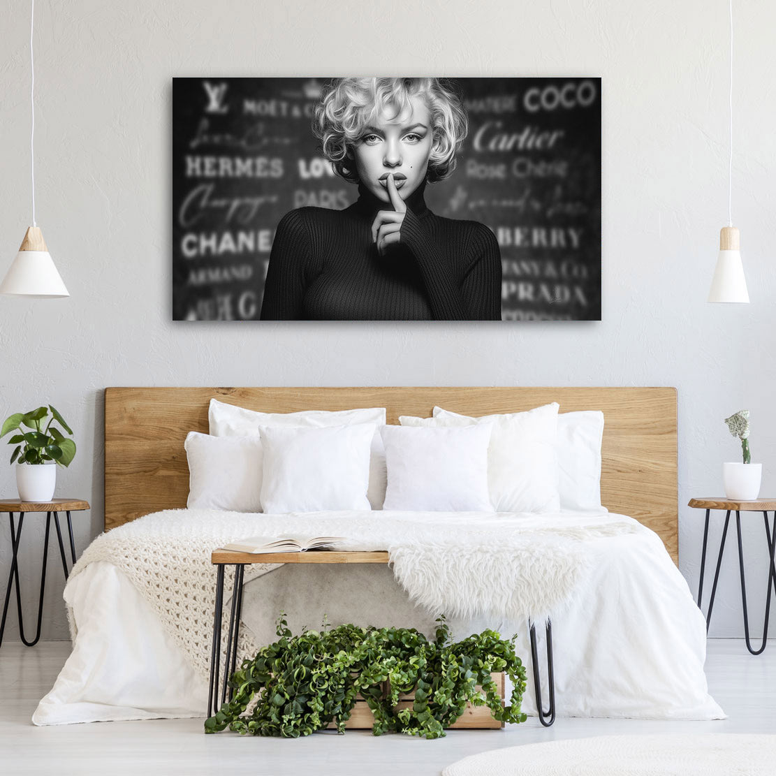 Monroe Noir Platin Wandbild
