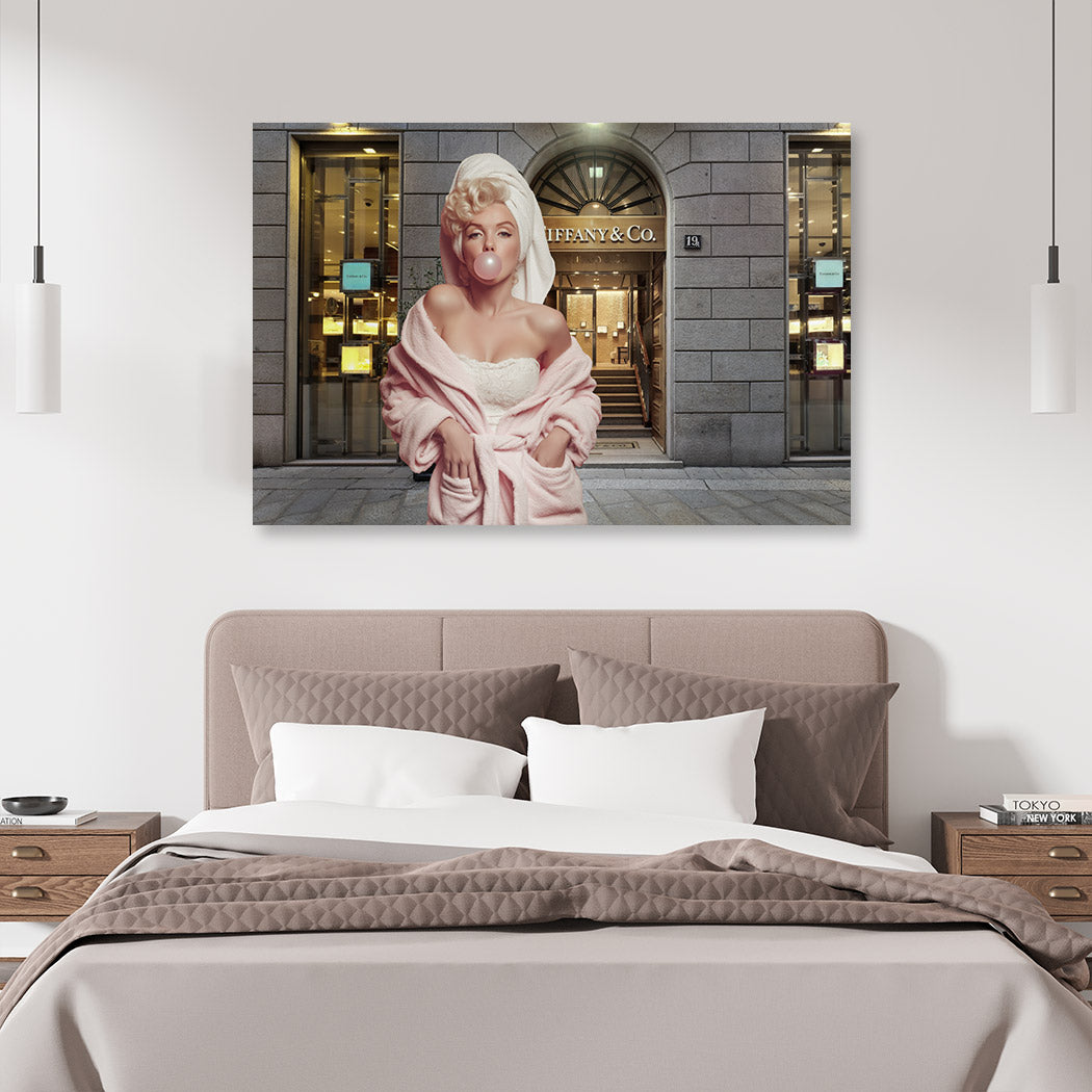 Marilyn Monroe Glam with Bubble Gum Wandbild