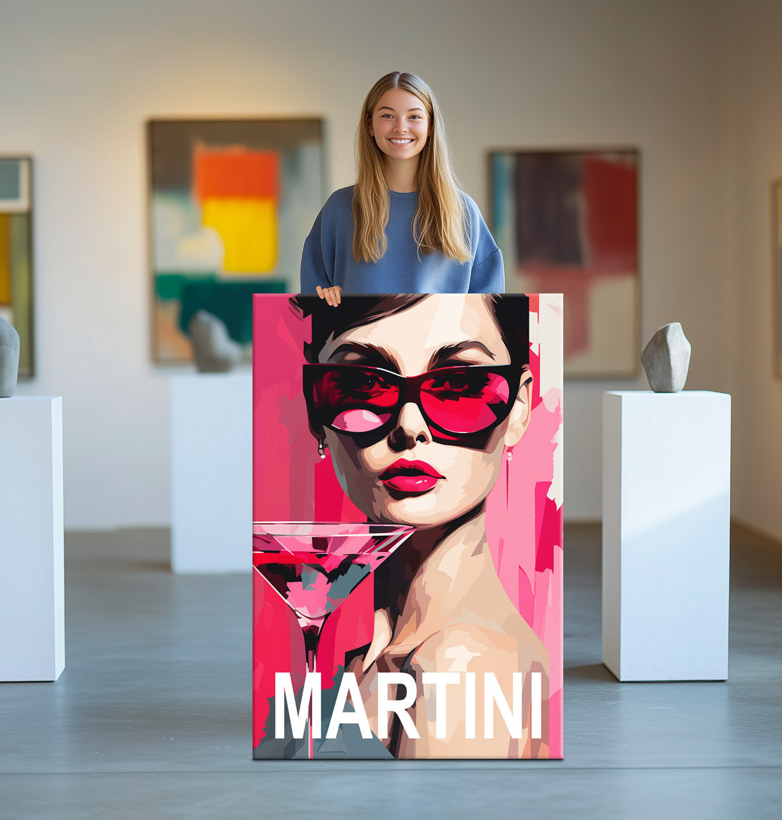 Wandbild Audrey Hepburn Martini Lifestyle