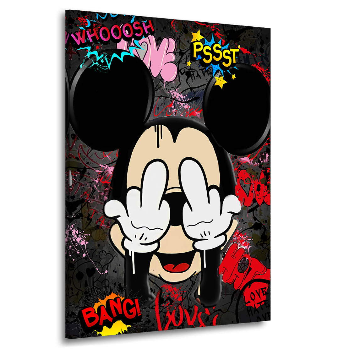Leinwandbild Bad Micky Black Pop Art Style