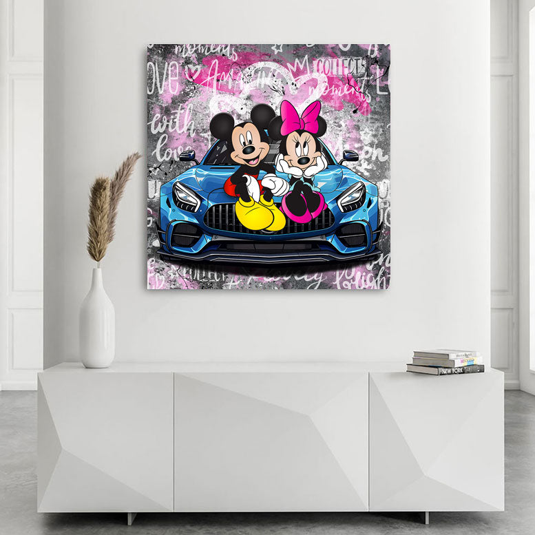 Pop Art Wandbild Micky & Minnie Love