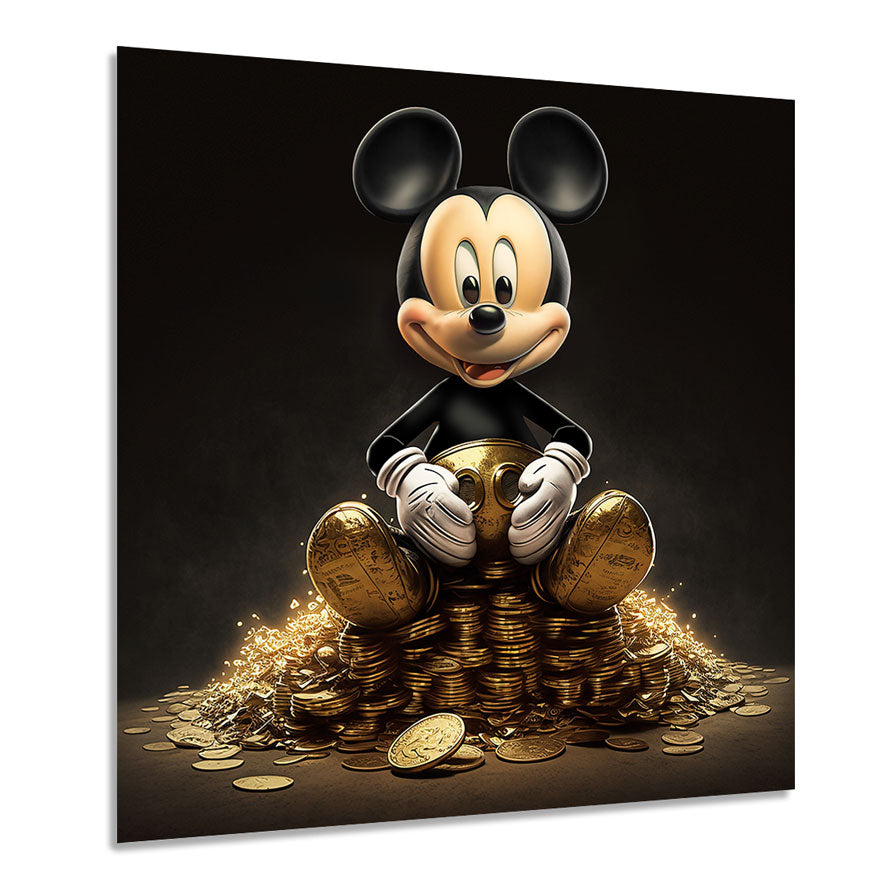 Leinwandbild Gold Mickey