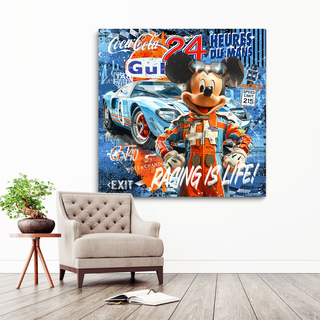 Pop Art Wandbild Micky Le Mans