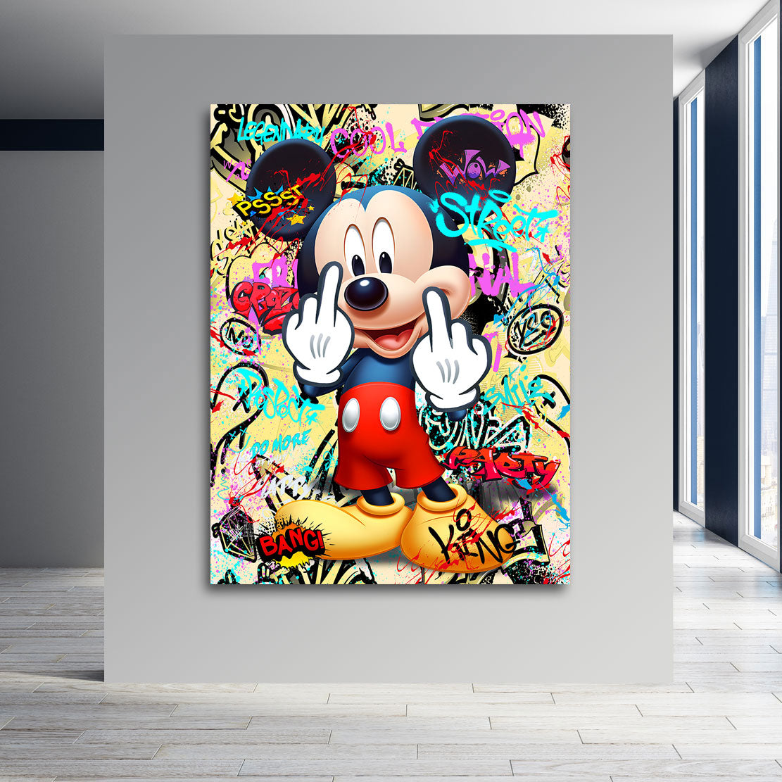 Leinwandbild Bad Micky Street Art Style