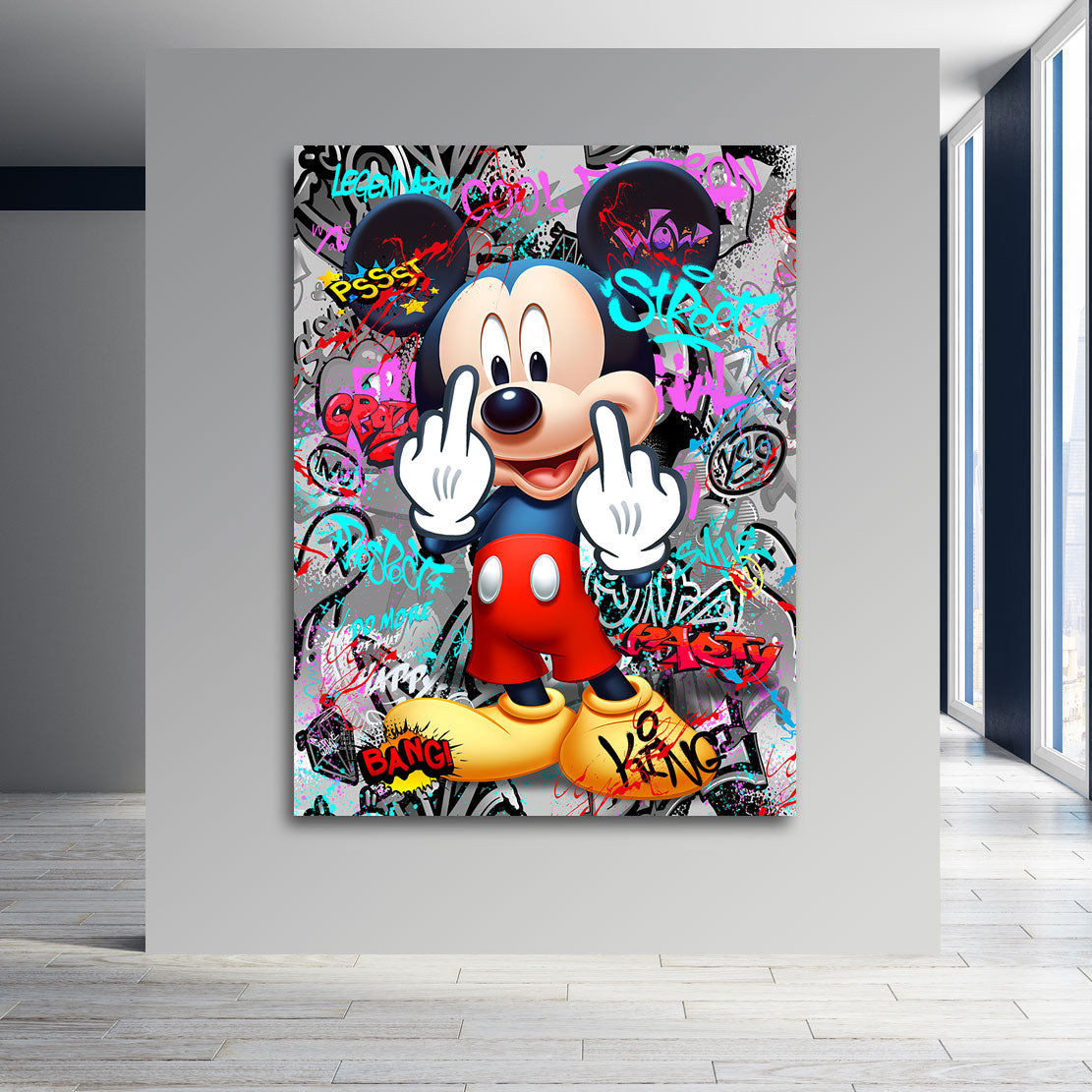 Wandbild Bad Micky Graffiti Pop Art Style