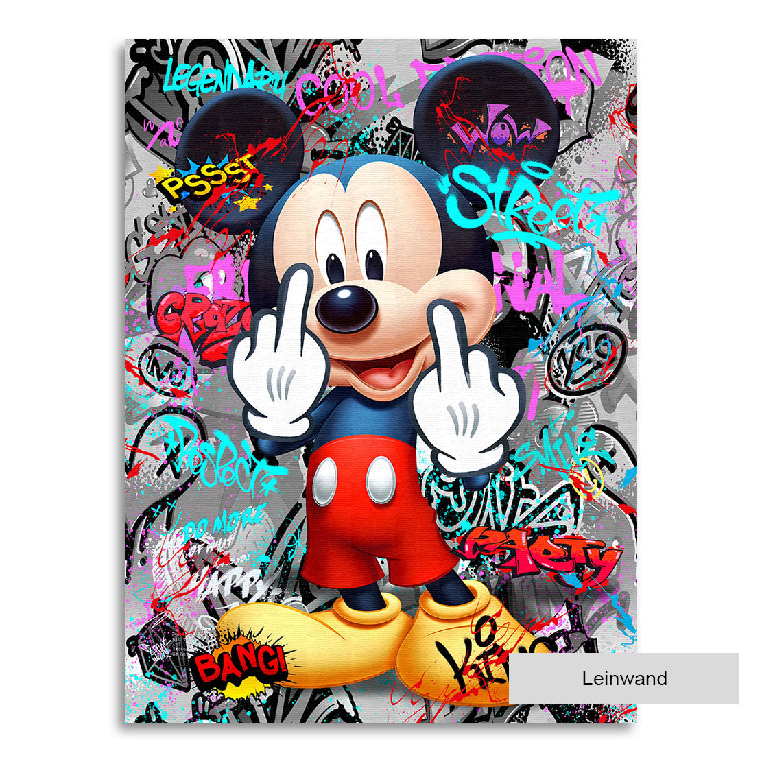 Wandbild Bad Micky Graffiti Pop Art Style