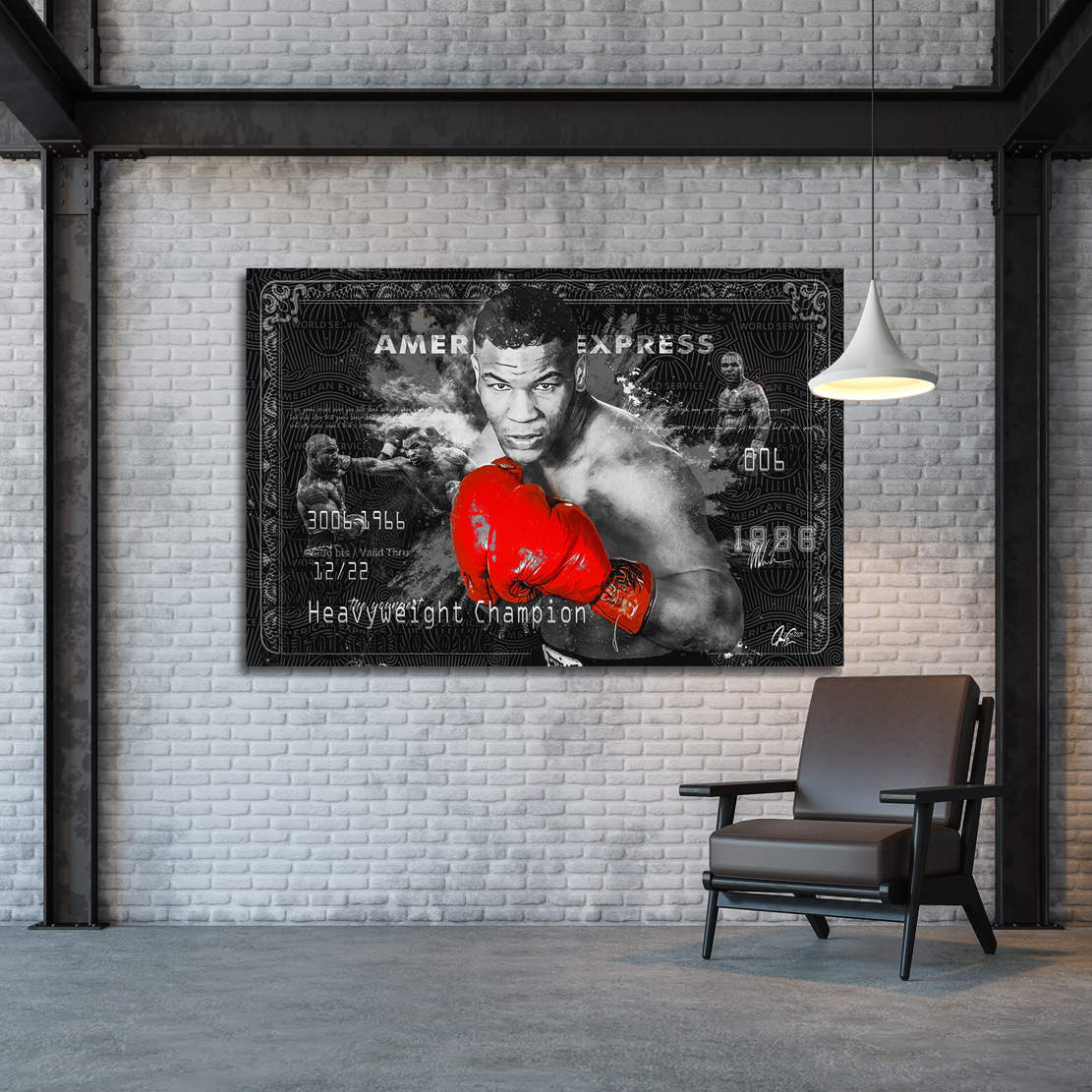 Wandbild Mike Tyson Black & White Pop Art