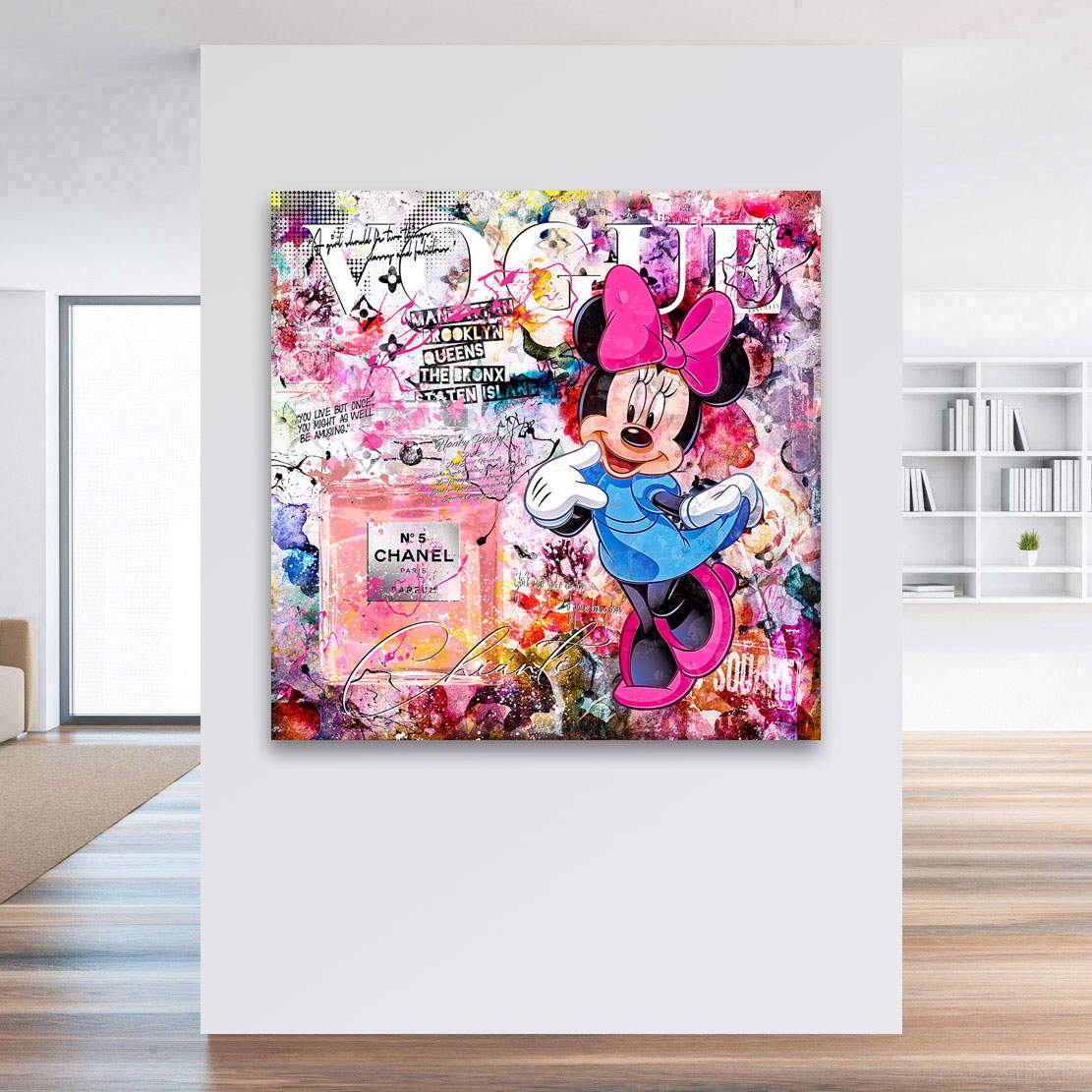 Leinwandbild Minnie Chanel Pink Style