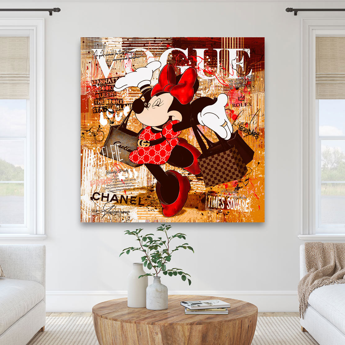 Leinwandbild Minnie Vogue Pop Art Retro Look