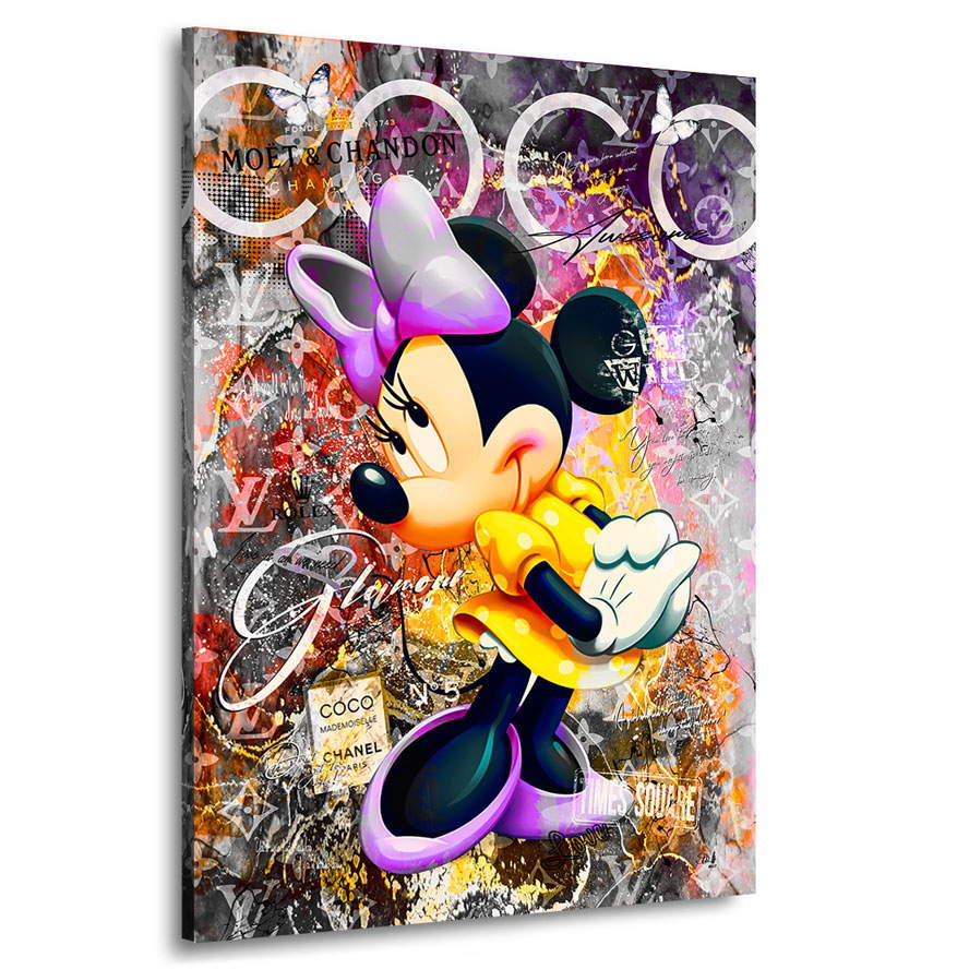 Leinwandbild Coco Minnie Maus Modern Pop Art Style