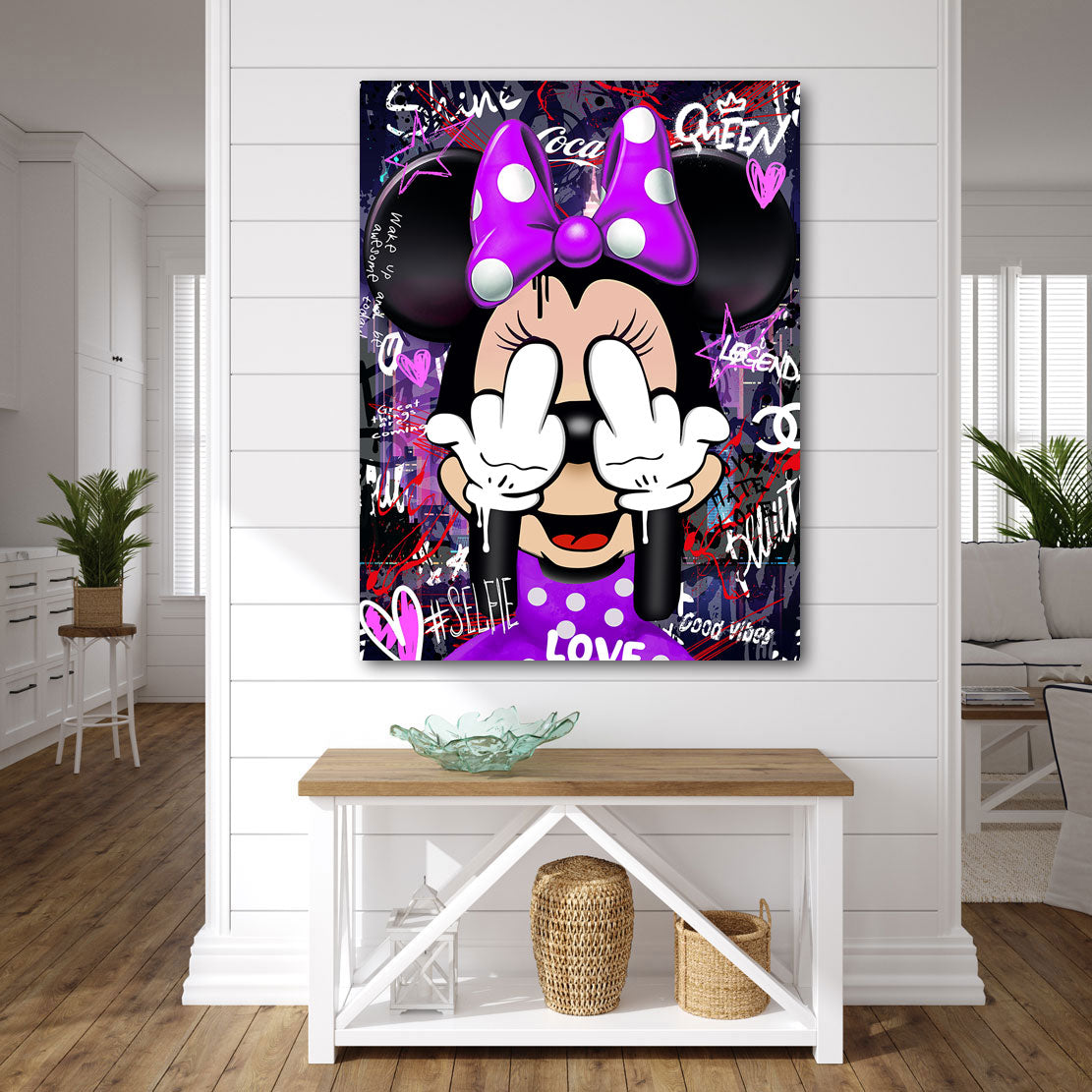 Pop Art Wandbild Bad Minnie Graffiti Style