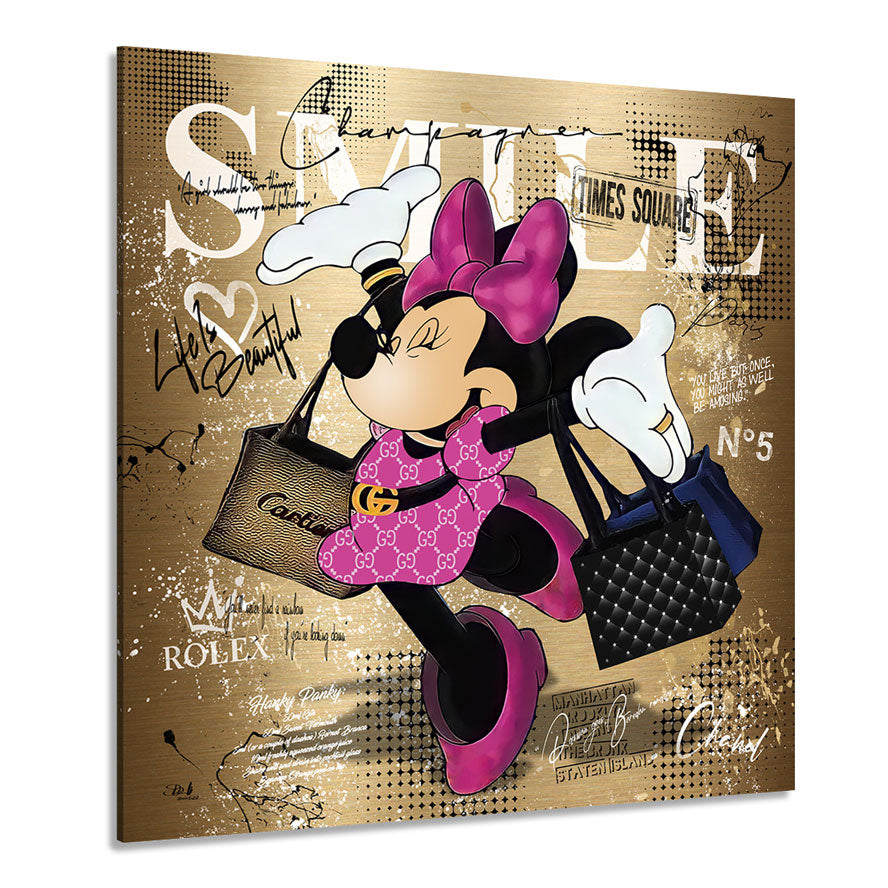 Pop Art Wandbild Minnie Smile