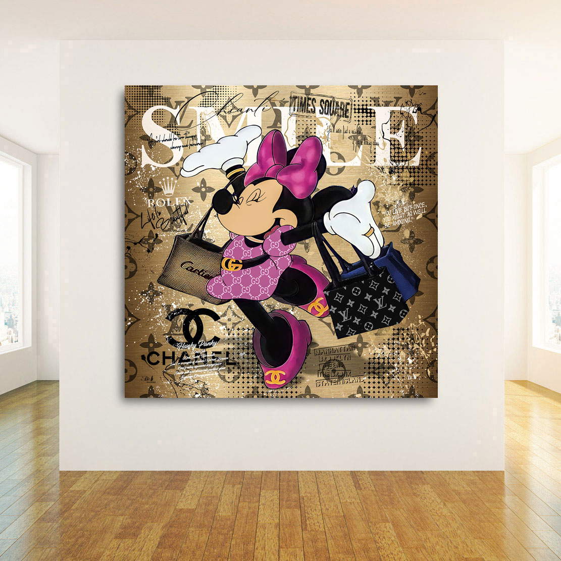 Leinwandbild Minnie Smile Pop Art Style