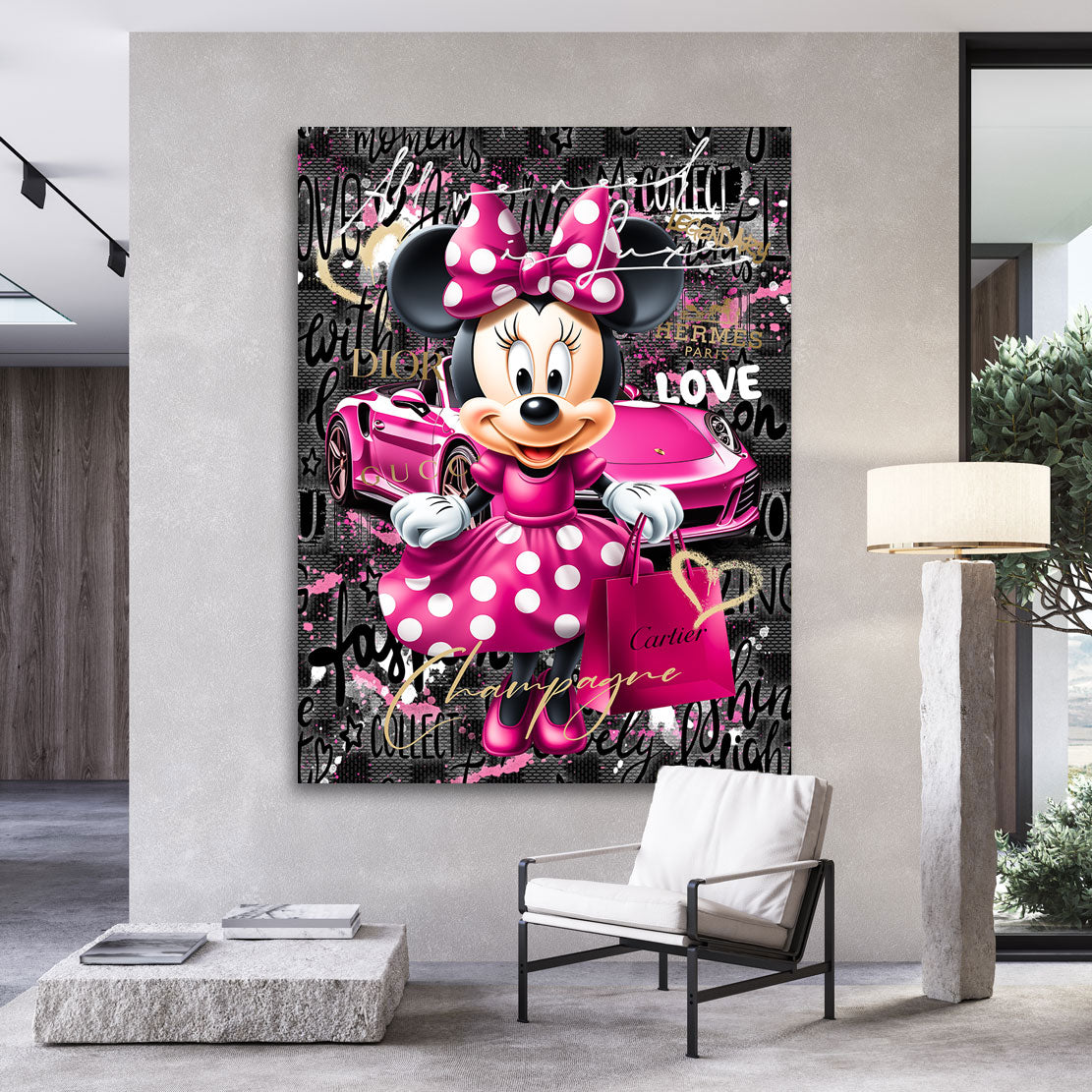 Wandbild Minnie Maus Luxe