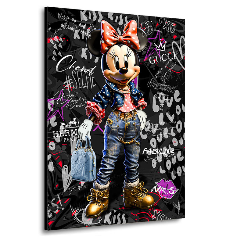 Leinwandbild Minnie Lifestyle Graffiti Art