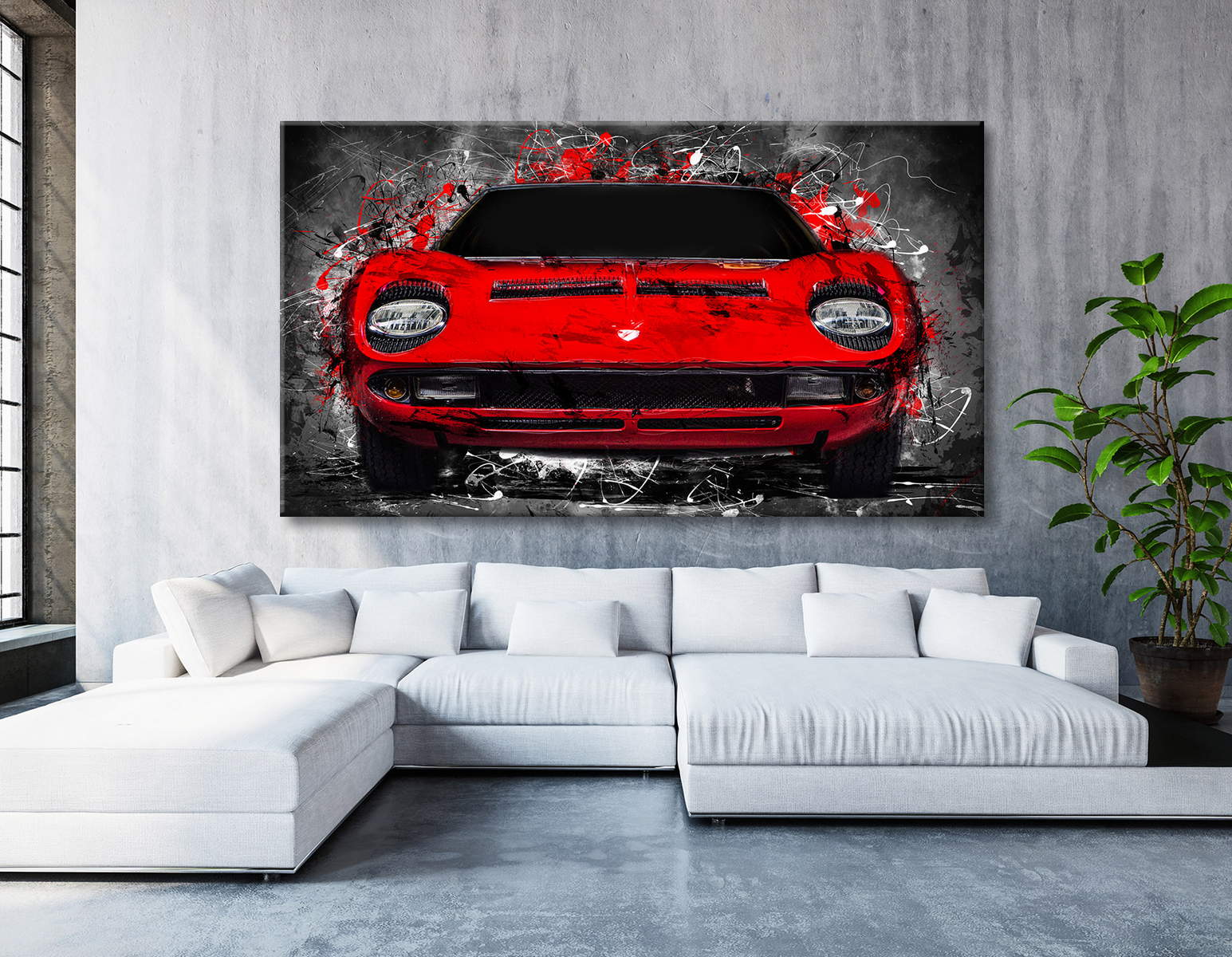 Auto Leinwandbild Lamboghini Miura