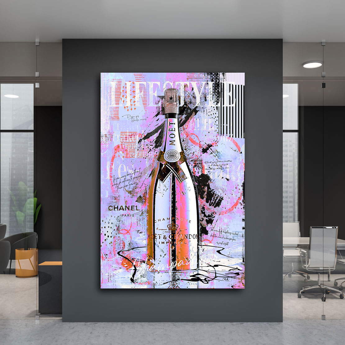 Leinwandbild Lifestyle Champagner Color Style