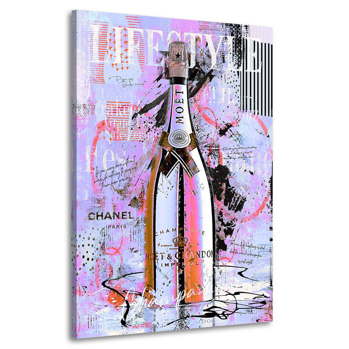 Leinwandbild Lifestyle Champagner Color Style