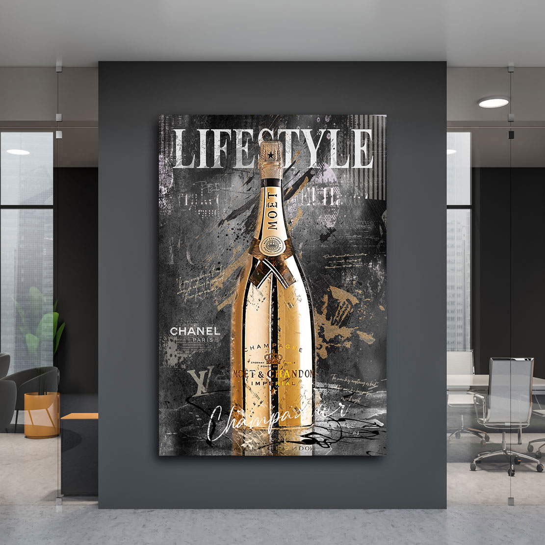 Leinwandbild Lifestyle Champagner Modern Style