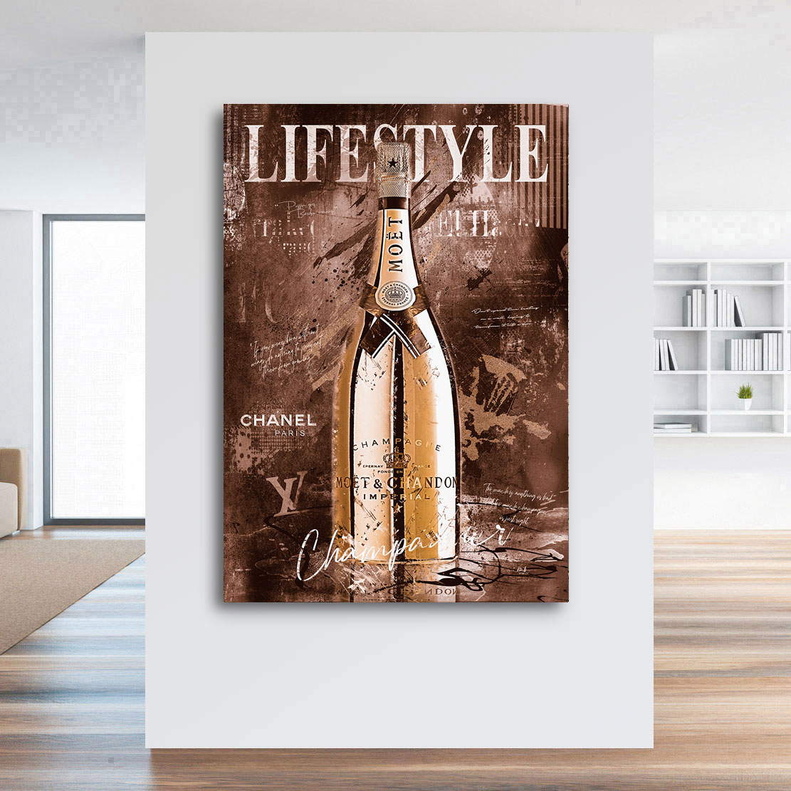 Leinwandbild Lifestyle Champagner Vintage Style