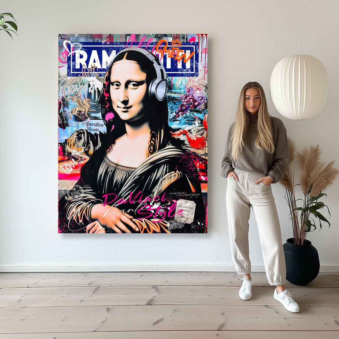Pop Art Wandbild Mona Lisa