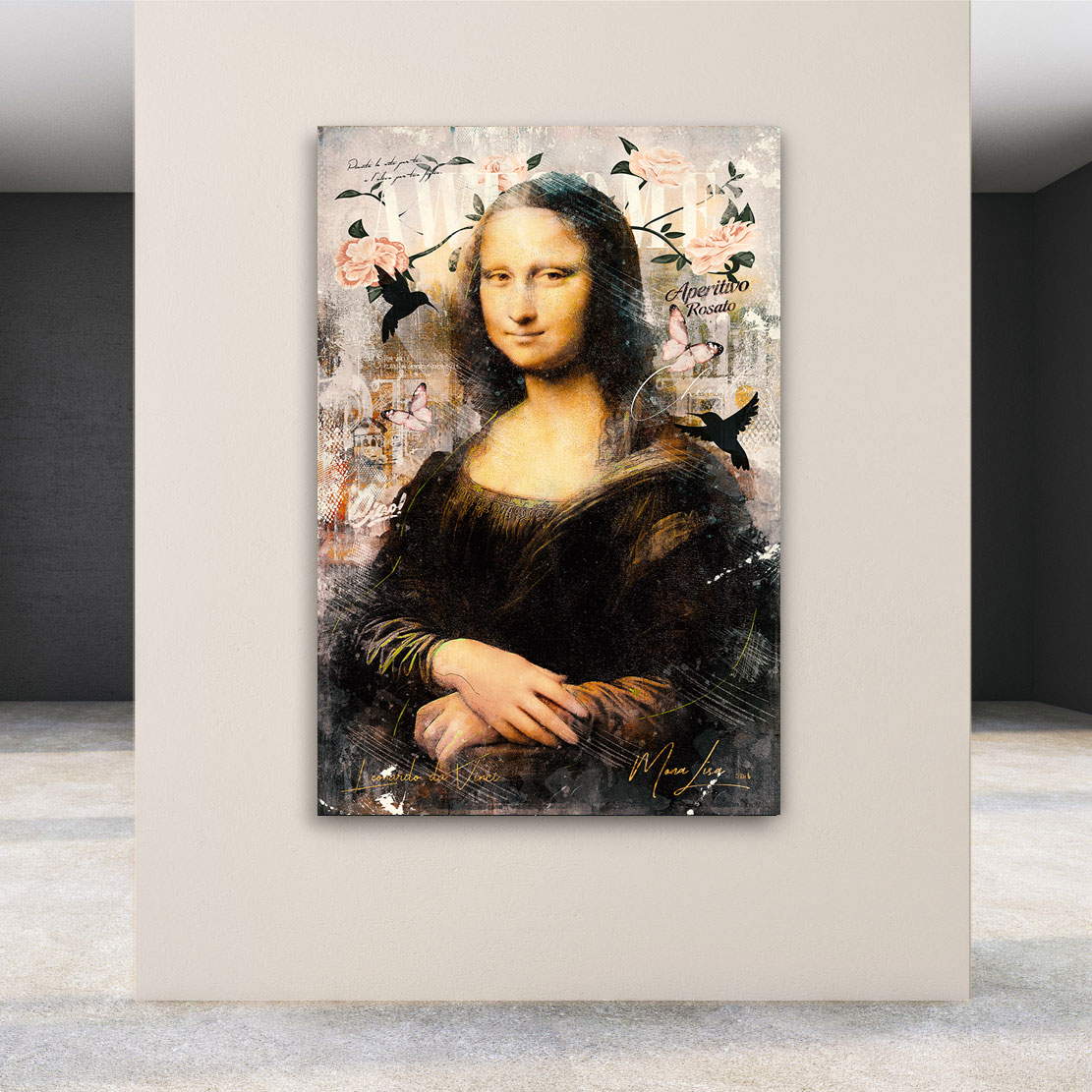 Wandbild Leinwandbild Mona Lisa Pop Art Style
