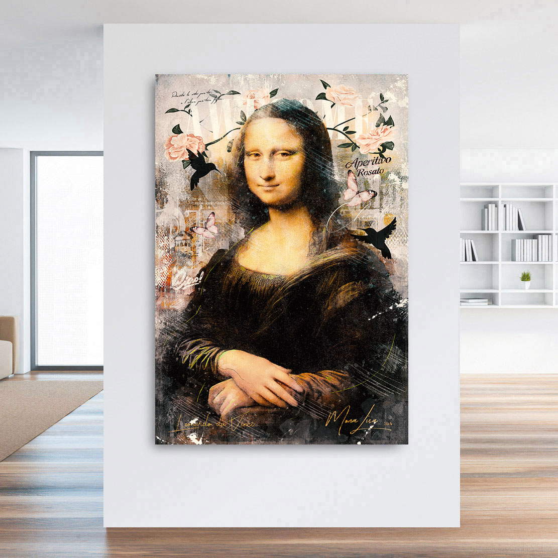 Wandbild Leinwandbild Mona Lisa Pop Art Style