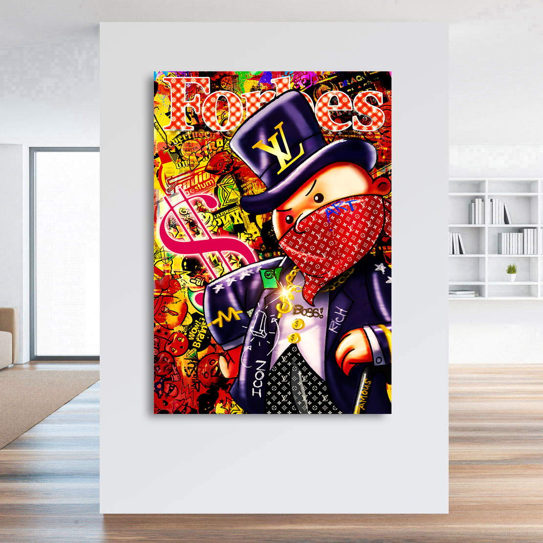 Leinwandbild Mr. Monopoly Pop Art