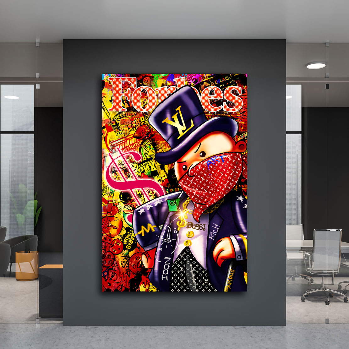 Leinwandbild Mr. Monopoly Pop Art