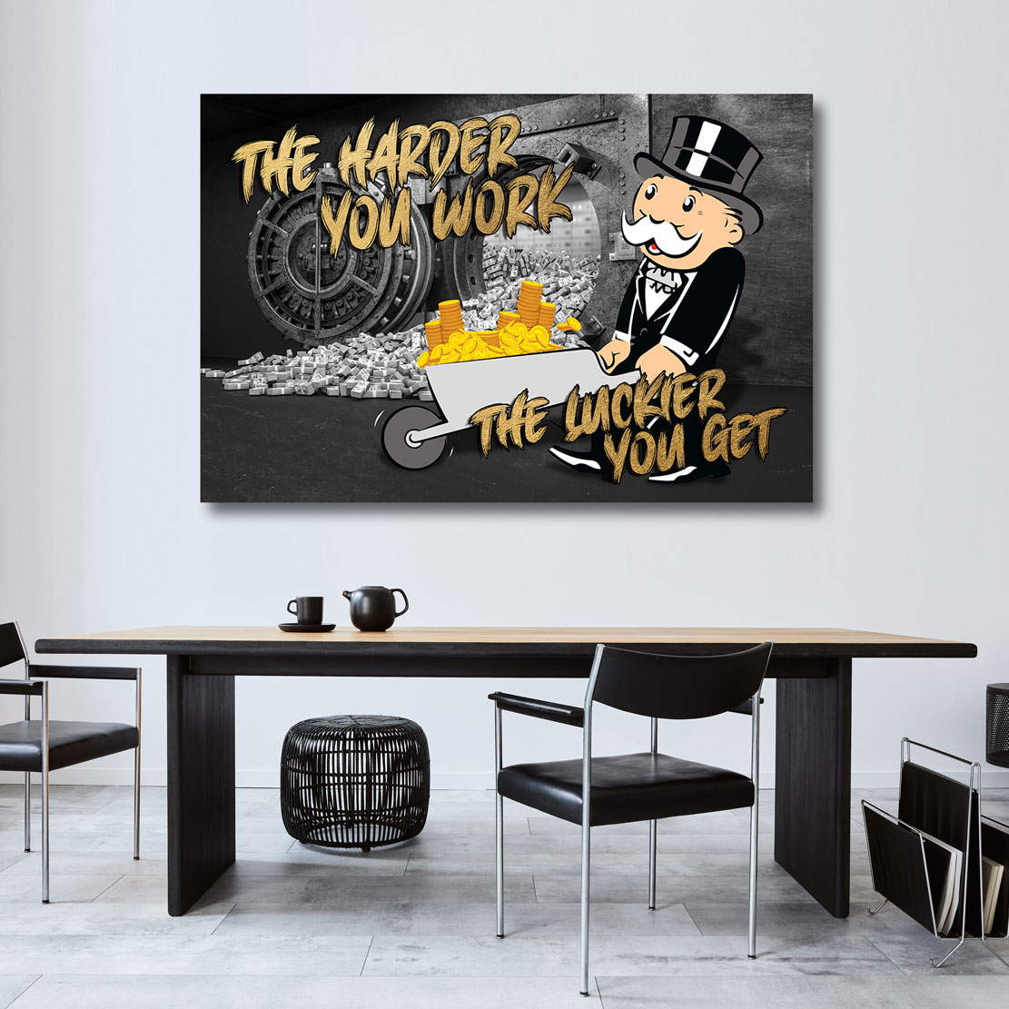 Leinwandbild Mr. Monopoly Luckier Motivation