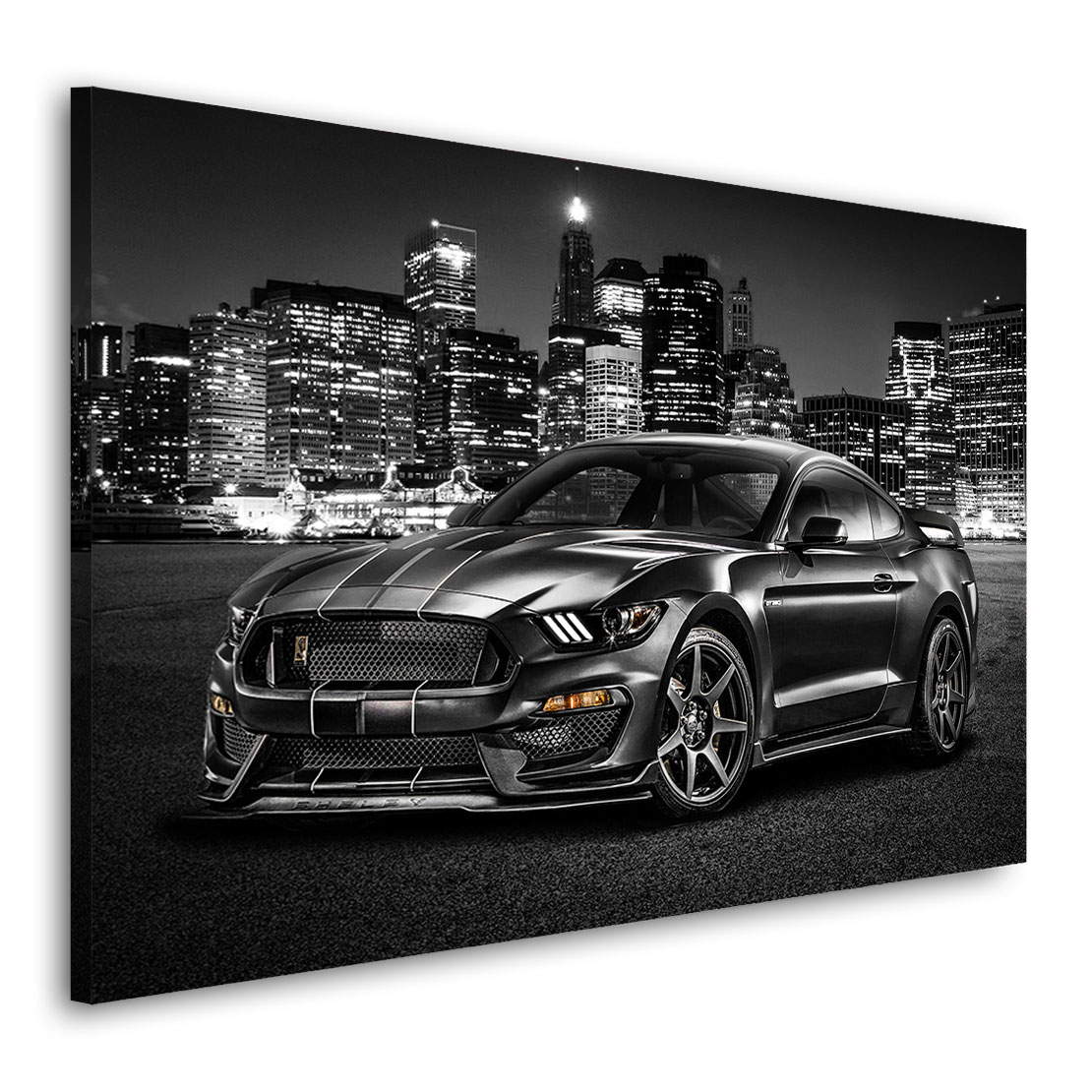 Auto Leinwandbild Ford Mustang City
