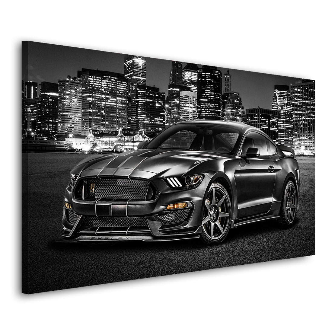 Auto Leinwandbild Ford Mustang Black Style