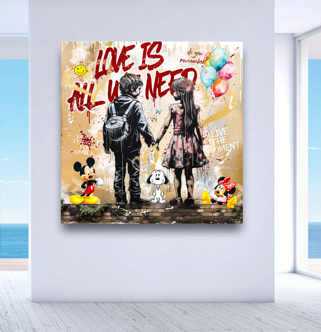 Wandbild Love is all we need