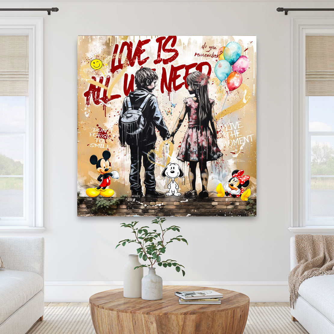 Wandbild Love is all we need
