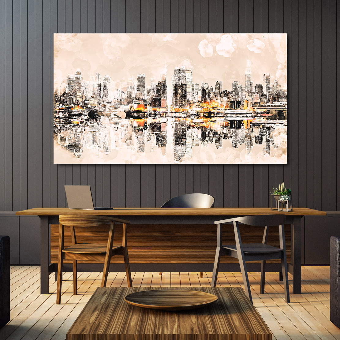 Wandbild New York Skyline Paint