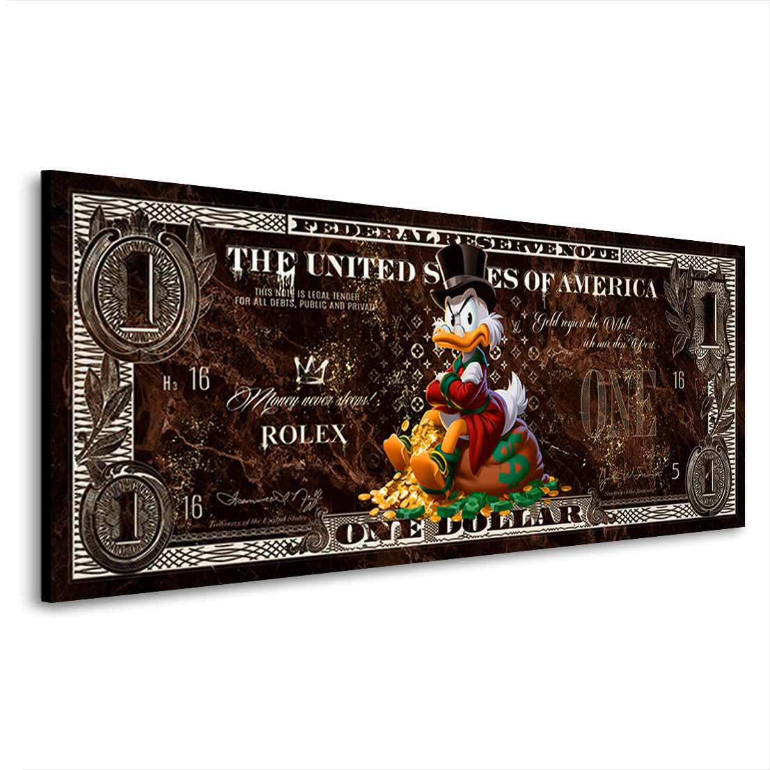 Dagobert Duck Dollar Royal Wandbild