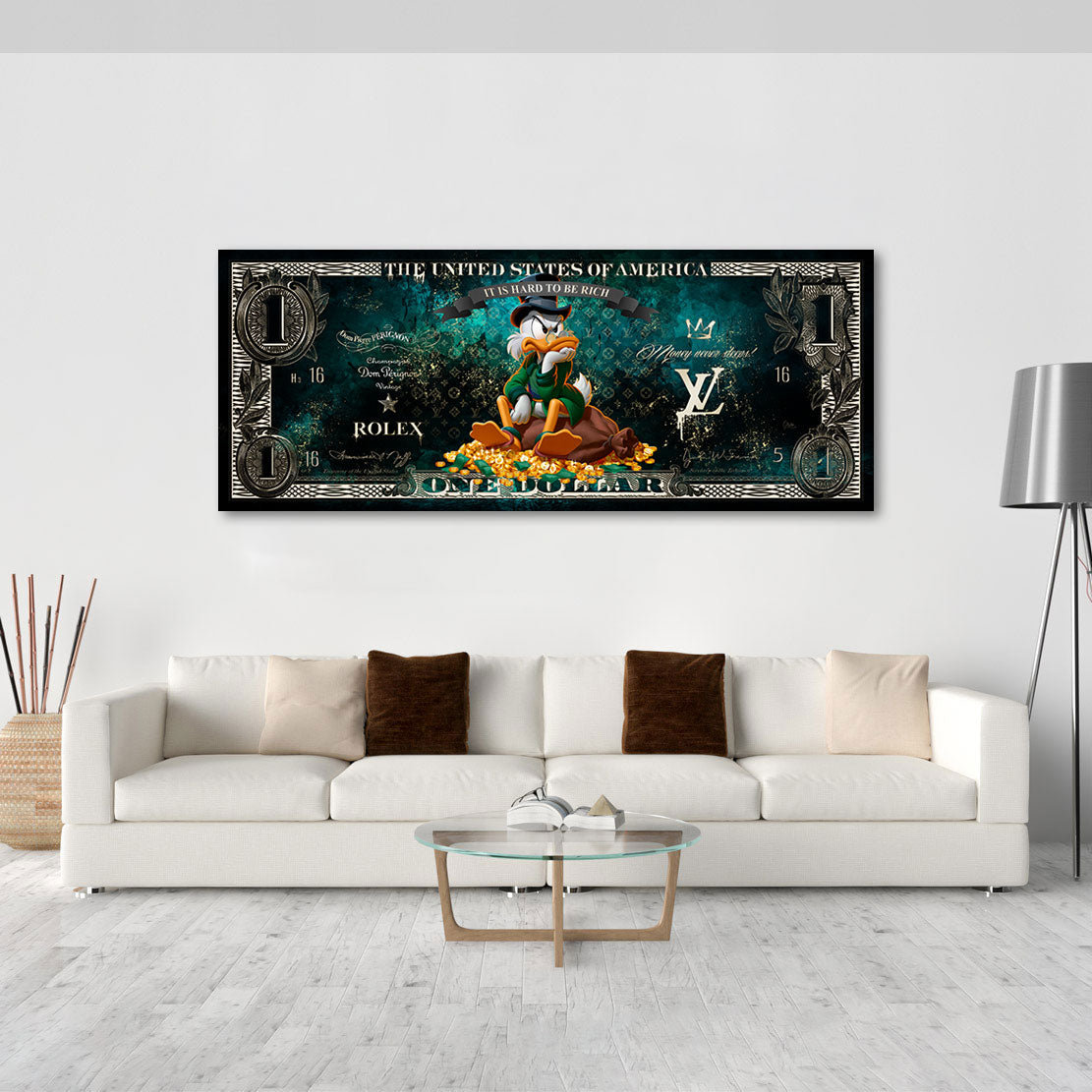 Dagobert Duck Money Talks Wandbild