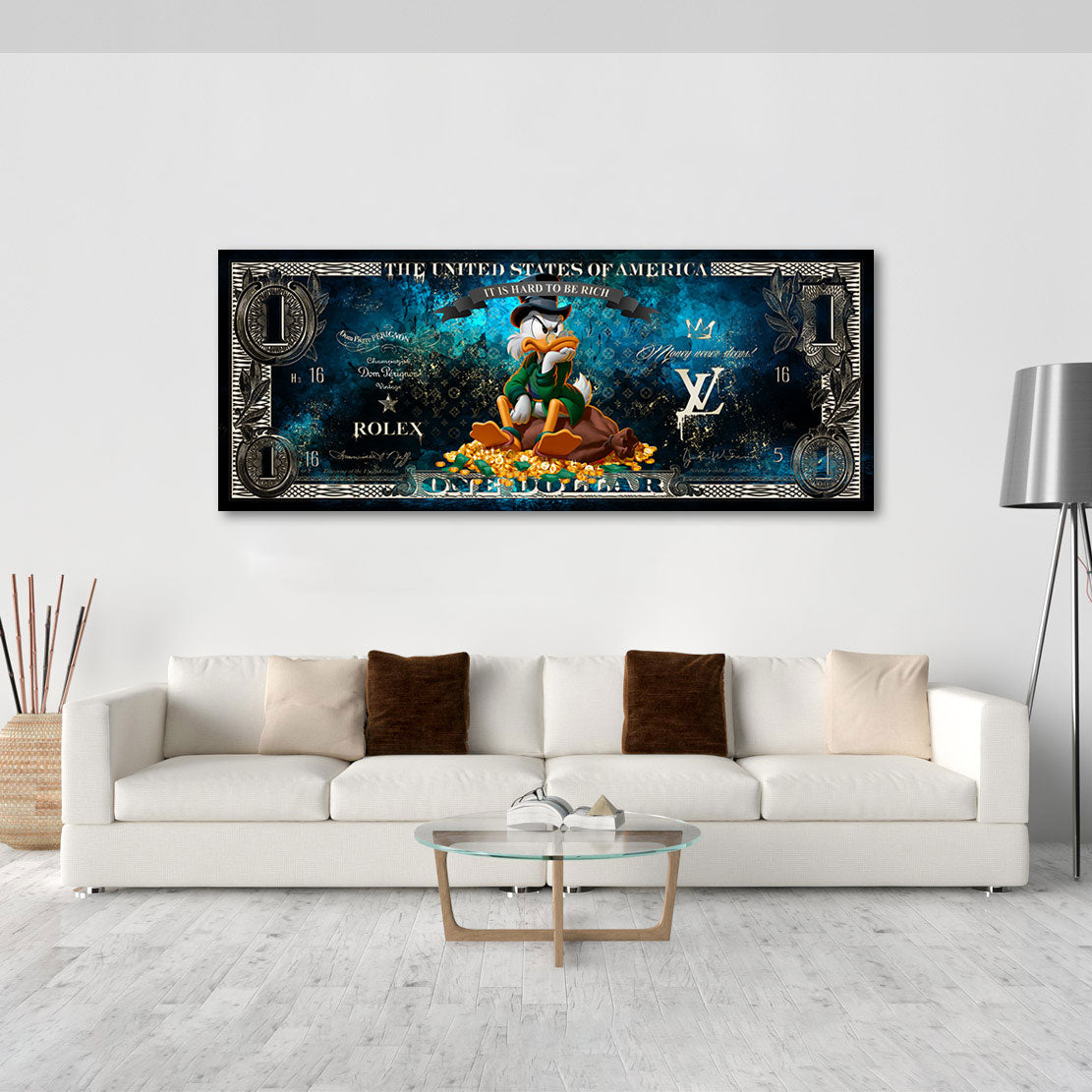 Dagobert Duck Money Mind Wandbild