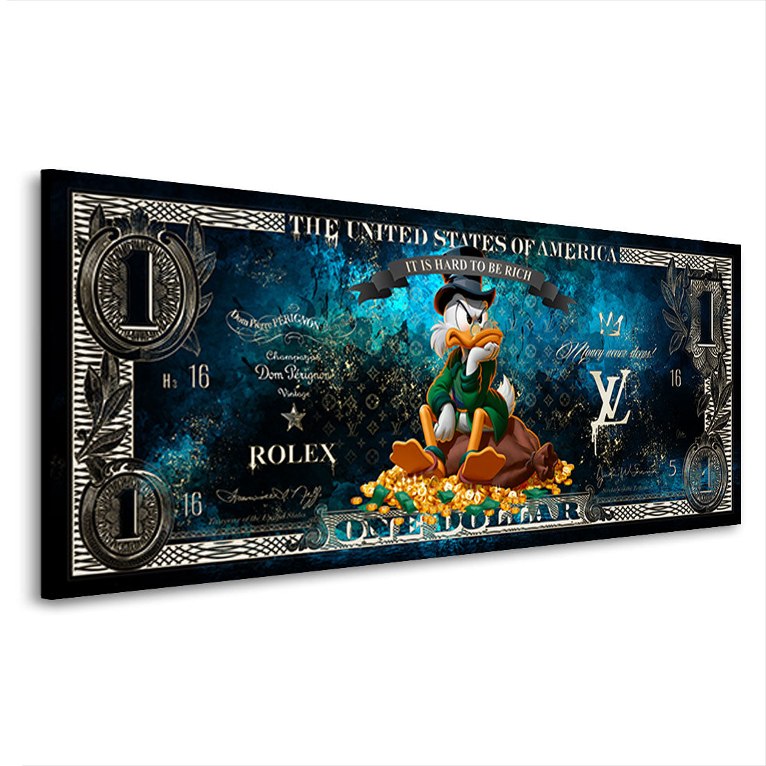Dagobert Duck Money Mind Wandbild