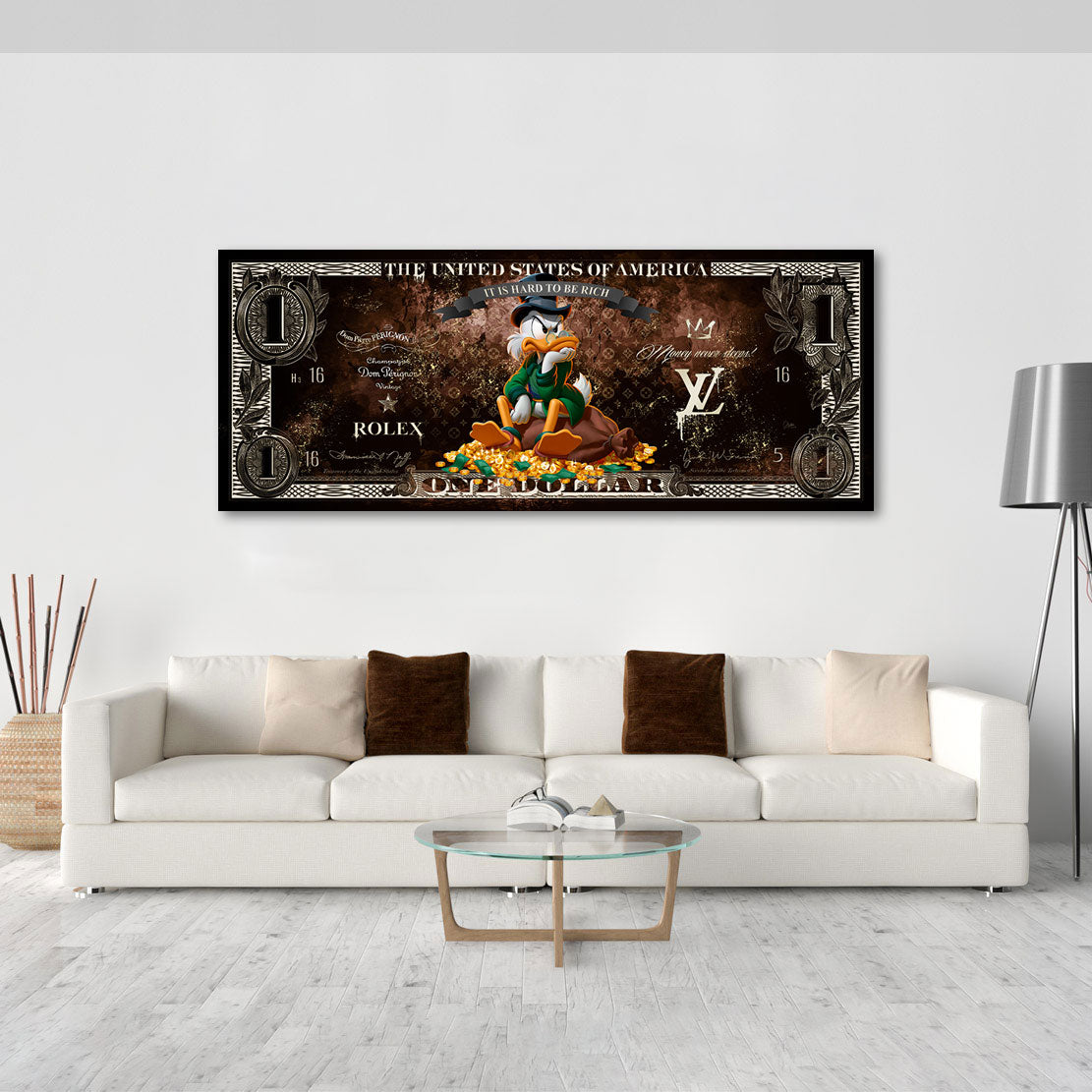 Dagobert Duck Goldsorgen Wandbild