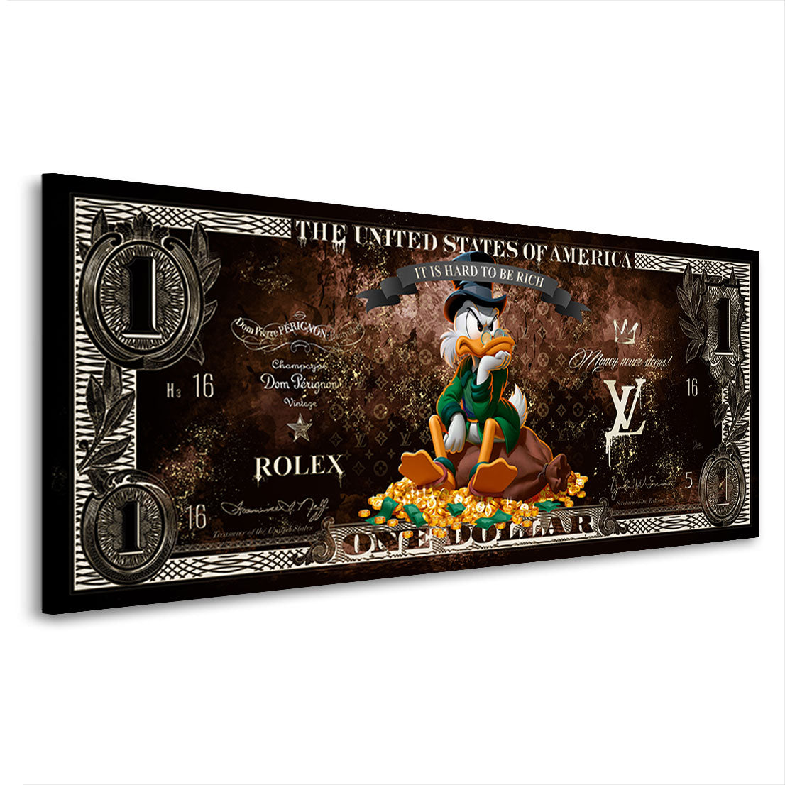 Dagobert Duck Goldsorgen Wandbild