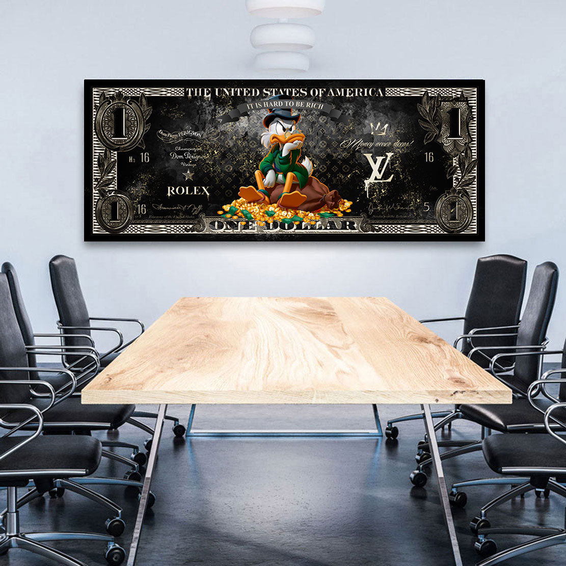 Dagobert Duck Dollar Secrets Wandbild