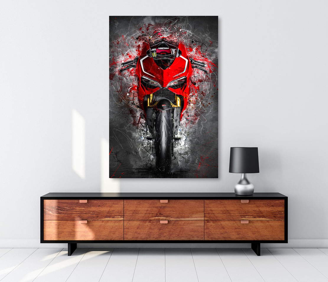 Wandbild Leinwandbild Ducati Panigale Abstrakt