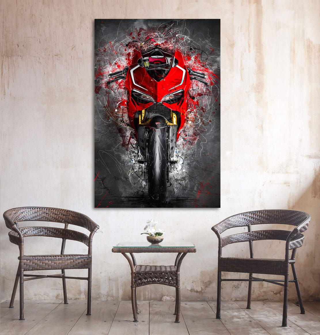 Wandbild Leinwandbild Ducati Panigale Abstrakt