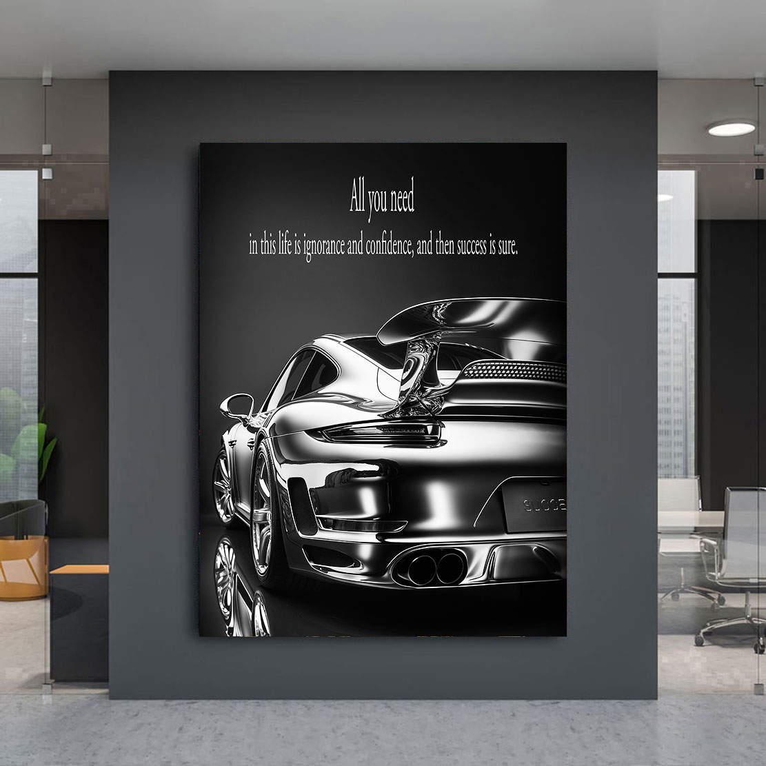 Motivations Leinwandbild All you need Black Style